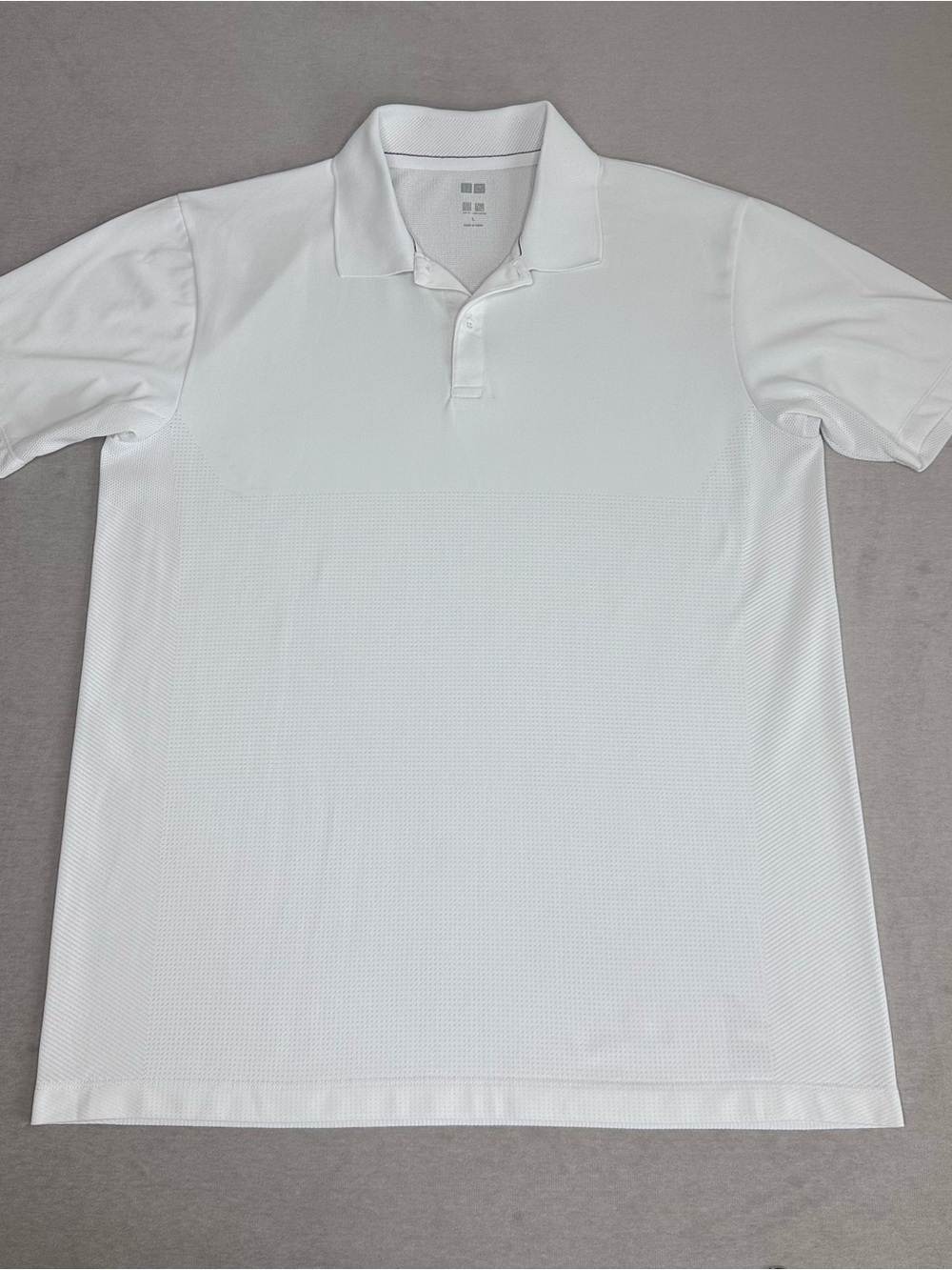 Uniqlo Men's White Performance Golf Polo
